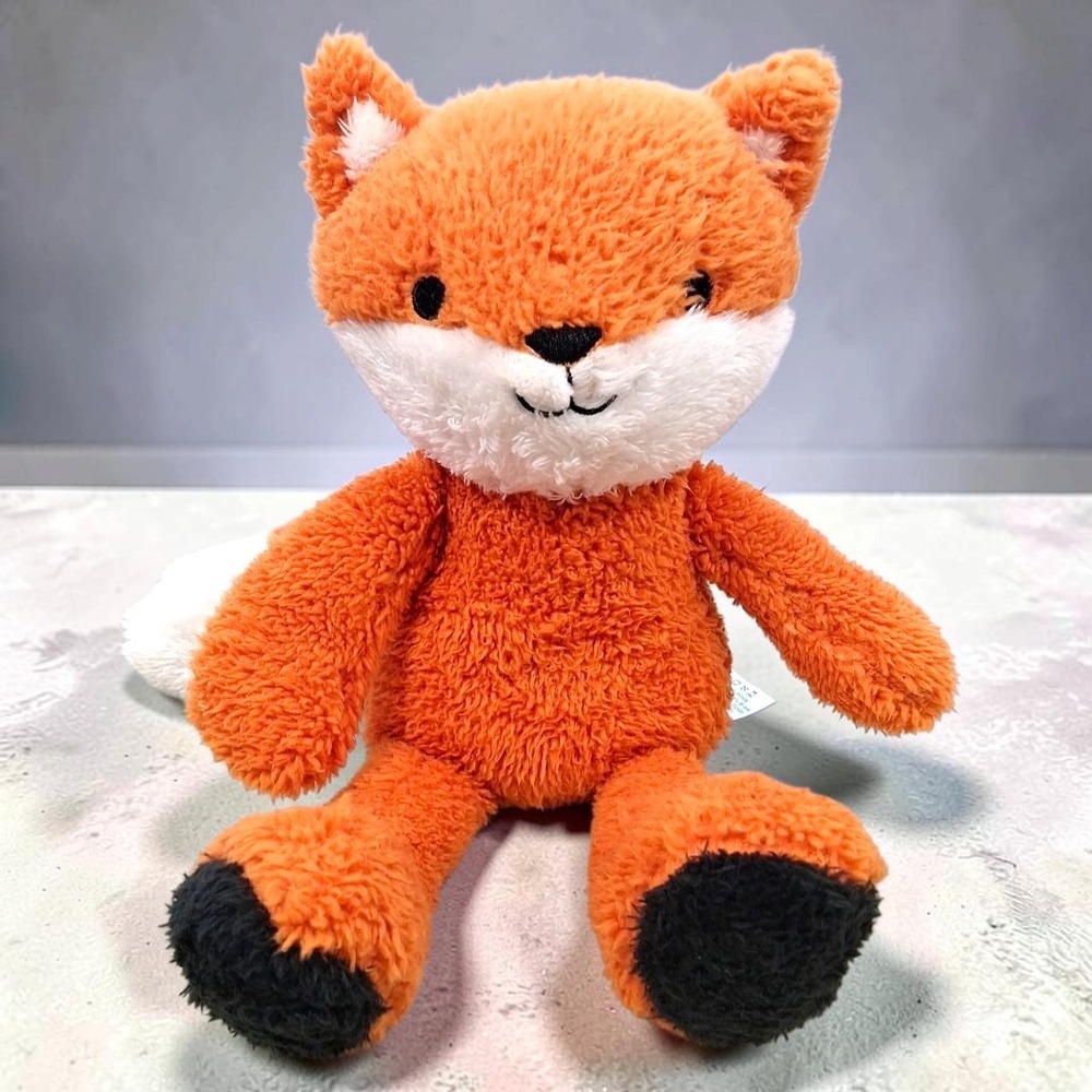 Lambs & Ivy Fox Plush Stuffed Animal Toy Orange White Black Nursery Decor 14"